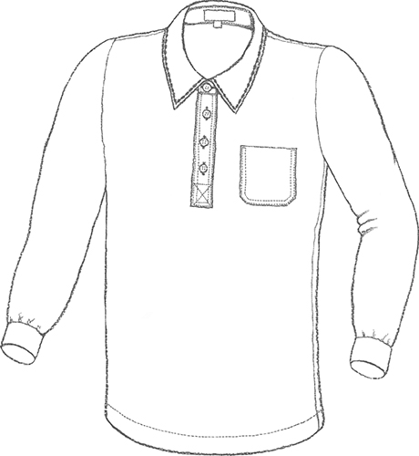 Knit shirts long sleeves