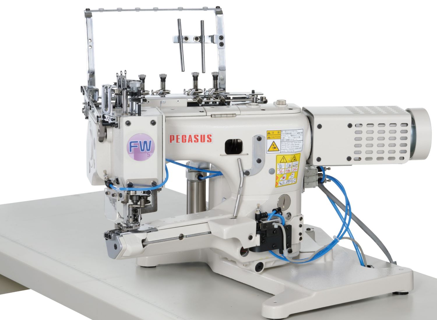 FW600S ： Feed-up-the-arm, cylinder bed, interlock stitch machines