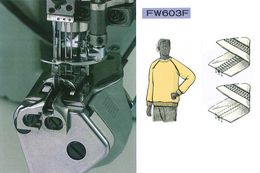 FW200 ： Feed-up-the-arm, cylinder bed, double chain-stitch machines