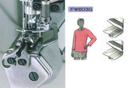 FW200 ： Feed-up-the-arm, cylinder bed, double chain-stitch machines