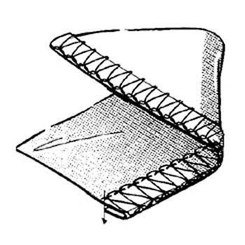 1-needls 2-threads, overedge (Turn down hemming)