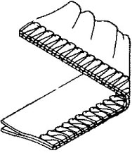 1-needls 3-threads, overedge (shirring)   *Pleats are made with differential feed