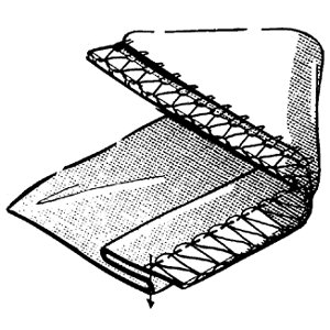 １本針オーバーロック(裾引き、３本糸)ができる工業用環縫いミシン 
