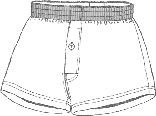 针织男式平角短裤
